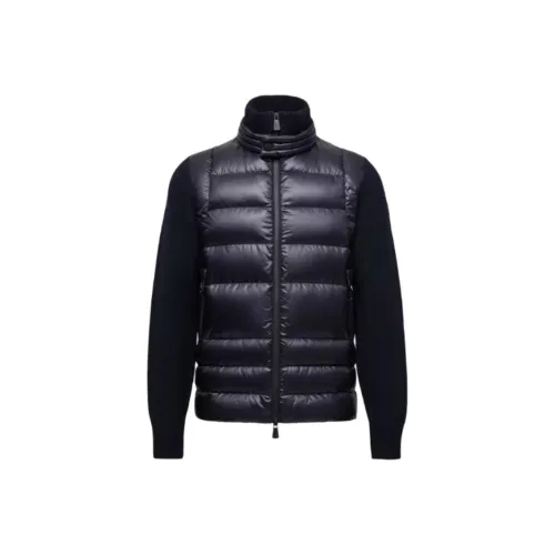 Moncler Grenoble Утепленный Шерсть ZIP UP Кардиган Пуховик Мужской