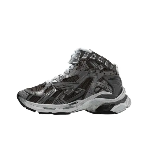 Balenciaga Runner High Топ Толстая подошва Кроссовки Мужские Серые