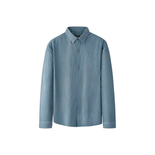 SEPTWOLVES Синий Серый 009 Мужская Рубашка