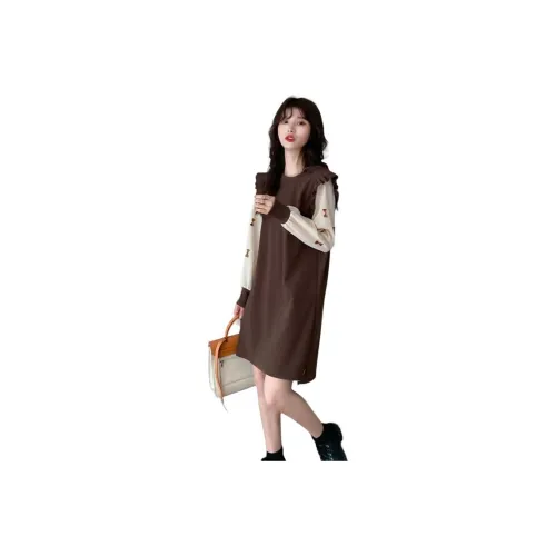 VINMUK Длинное платье с длинными рукавами женское