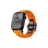 Оранжевый ремешок, черный соединитель, черная застежка