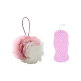 (Розово-бежевый) Кухонные губки + (Розовый) Кухонная губка (Рекомендуется для Женских)