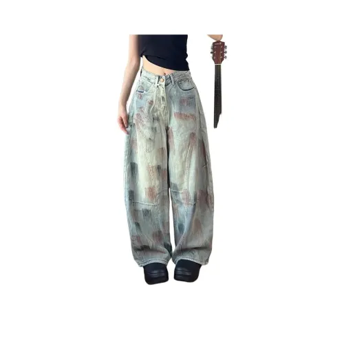 RUXU Ностальгический синий женские джинсы