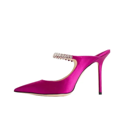 Jimmy Choo Bing Тихие Домашние тапочки Женские Фуксия