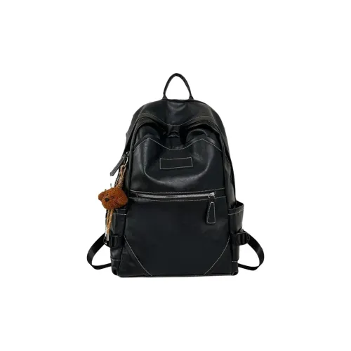 Duoluplo Doron Paul ПУ (полиуретан) Рюкзак Унисекс Черный Кофейный