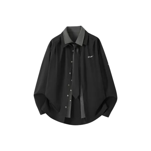 REMEFIT Черный Серый Галстук Унисекс Рубашки