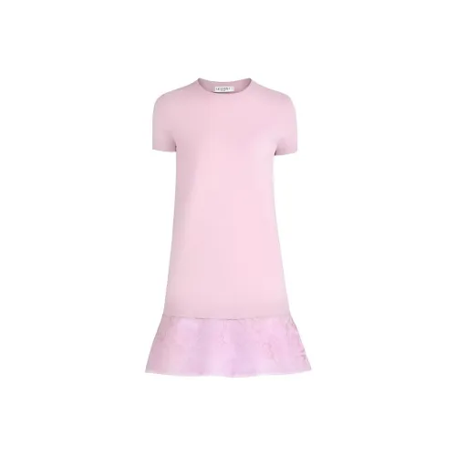 Valentino Короткий рукав Платье Женское Розовое