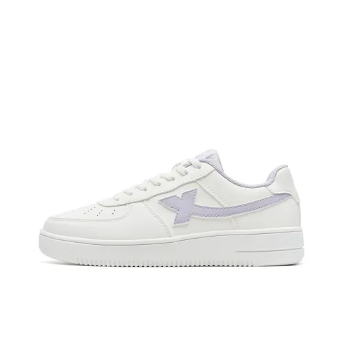 XTEP Air Force 1 Lightweight Anti Slip Low Top Скейтборд Кроссовки Женские Sail Белый Светлый Пыльный Фиолетовый