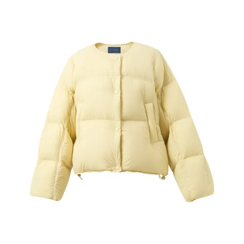 3COLOUR Cream Yellow Women's Down Jackets