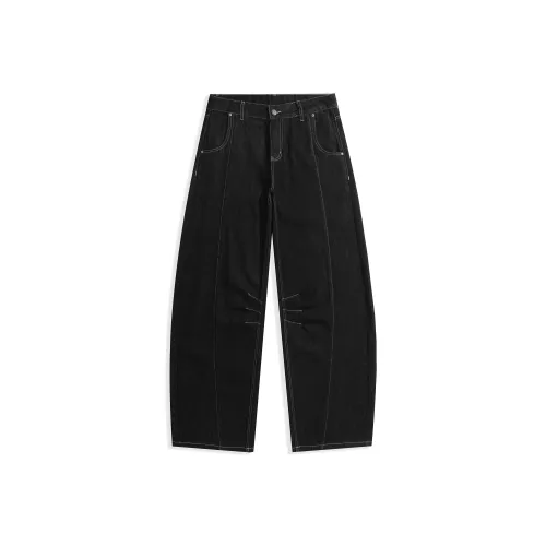 A3G4 Черный Унисекс Джинсы