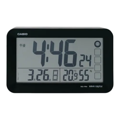 CASIO Радиоконтролируемый Механизм Смола Будильник Унисекс Черный