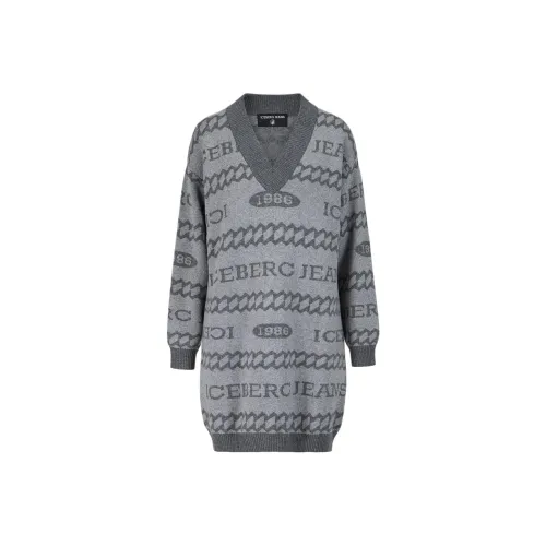 Цвет айсберга длинный с рукавами платье женское