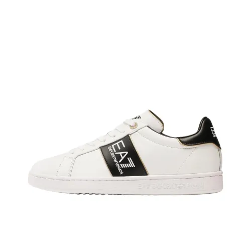 EMPORIO ARMANI Низкие кроссовки для скейтбординга Мужские Белый Черный