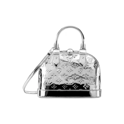 LOUIS VUITTON Alma BBSKI Skiing Collection Покрытый холст Сумка Маленькая Женская Серебряный