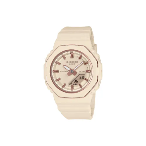 CASIO 2100 Series Кварцевый механизм Смольный ремешок Женские часы Белый циферблат