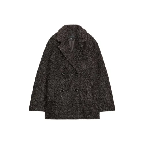 ZARA Collaboration Темно-коричневое женское пальто