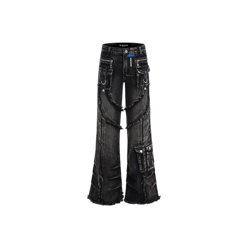 WKOOG Черные Унисекс Джинсы