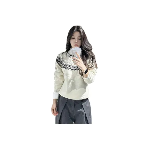 MUCCHIC Экрю Женская Трикотажная