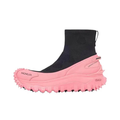 MONCLER Trailgrip Высокие Топы Повседневная Обувь Женская Розовая Черная