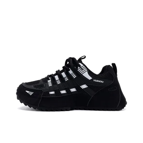 HUANQIU Легкий Skateboard Low-Top Обувь для скейтбординга Мужская Черная