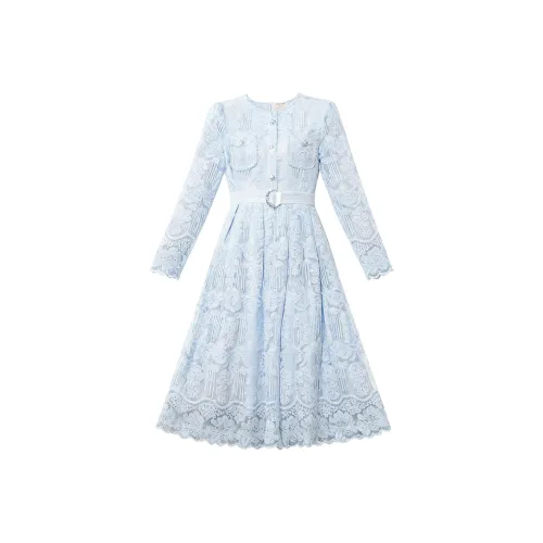 SECFLY OFFICIAL Длинное платье с длинными рукавами женское