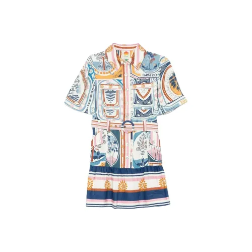 FARM Rio Короткое Платье с Короткими Рукавами Женское