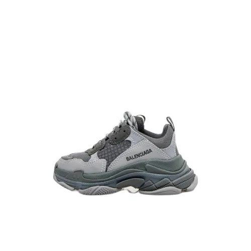 Balenciaga Triple S Low Топ Kids Lifestyle Shoes Серый Детский