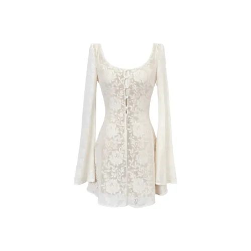 POPO.INFO Длинное платье с длинными рукавами женское