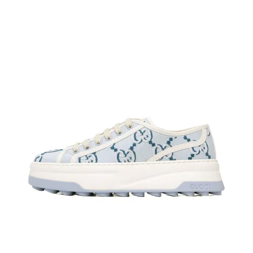 GUCCI Tennis 1977 Низкий Топ Повседневная Обувь Женская Синяя