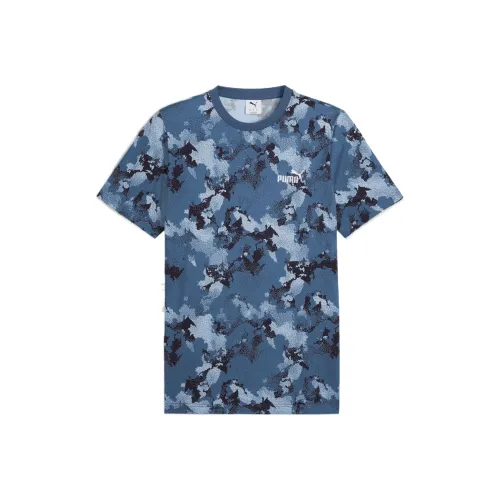 PUMA Essentials Камуфляж Синий Мужской T-Рубашка