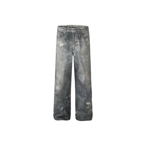 JFU Синий Мужские Джинсы