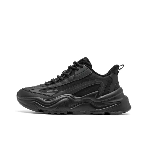 QIAODAN Противоскользящий устойчивый к истиранию низкий топ повседневная обувь мужская черный серый