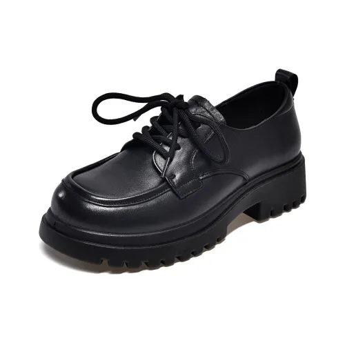 H2 Лицевая коровья кожа Винтаж Британский стиль Женская обувь Обувь без подкладки Женская