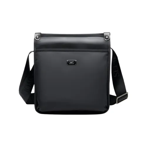 SEPTWOLVES Сумка через плечо из ткани маленькая мужская черная