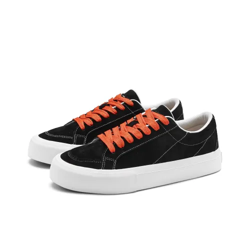 Miniso Скейтборд Кроссовки Низкие Классические Черные Золотые Унисекс