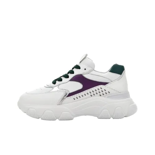 HOGAN Hyperactive Low Топ Кэжуал Женские Белый Зеленый Фиолетовый