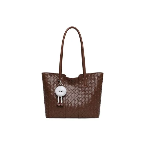 COMELY Коровья кожа Сумка через плечо Стандартная Женская Кофейного цвета