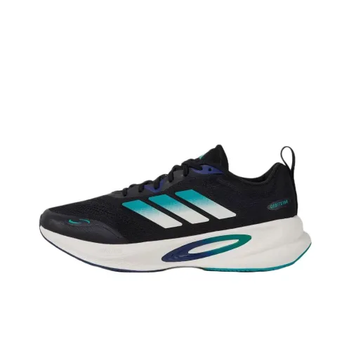 Adidas Амортизация Устойчивый к истиранию Дышащий Легкая беговая обувь Мужская Черный Белый