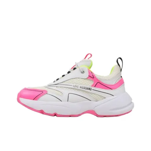 LOVE MOSCHINO Низкий топ Повседневная обувь Женская Белая Розовая