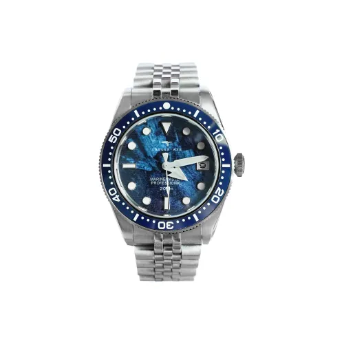 DAGGER Топор Автоматический Механический Механизм Нержавеющая Сталь Ремешок Часы Мужские Часы Синий Циферблат