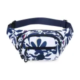 Белый с синими цветами