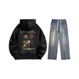 Комплект (Черные стандартные + Ностальгические синие джинсы)