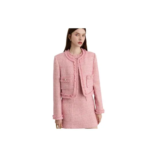 DPLAY Пальто Cherry Blossom Розовое Женское Короткое Пальто