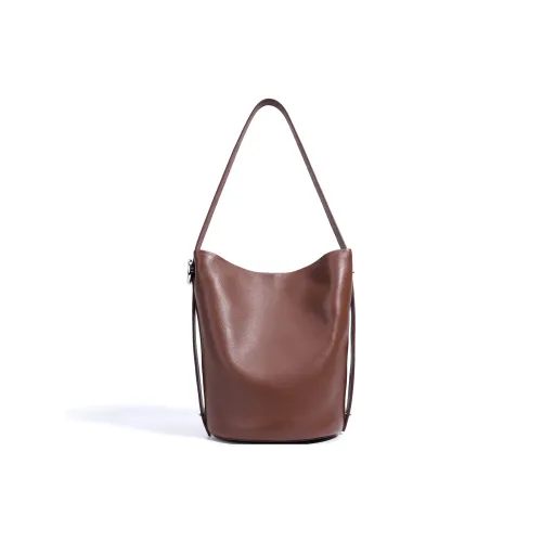 COURONNE Сумка через плечо из натуральной коровьей кожи стандартная женская седло коричневый черный