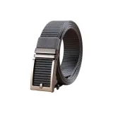 Серый с серебряной пряжкой ремень