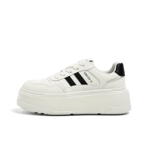 FOREVER 21 Амортизация Износостойкие Низкие Кроссовки для скейтбординга Женские Белые