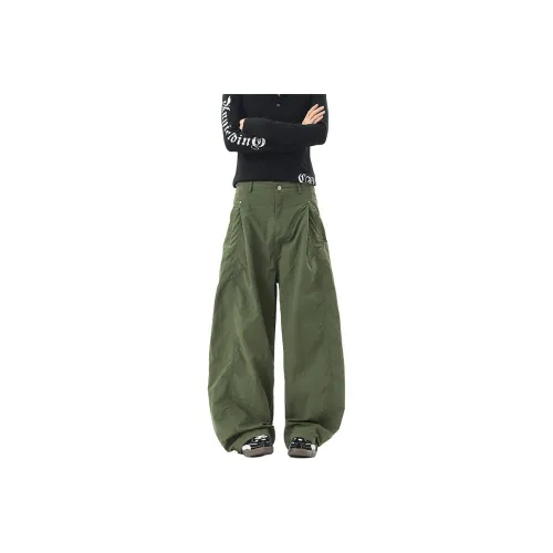 FRLMK Зеленый Унисекс Повседневные Штаны