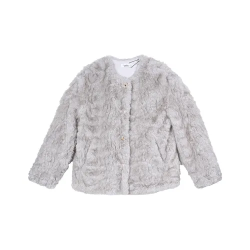 Betu Серый Женский Короткий Пальто