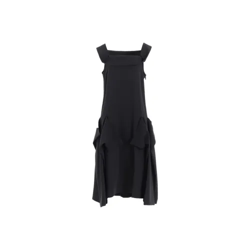 Yohji Yamamoto LIMI Feu FW25 DOUBLE SATIN SQUARE FRILL Дресс B Sleeveless Dress Women's