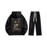 Set (Black Fleece-Lined + Black Jeans)  
Комплект (Черный с флисовой подкладкой + Черные джинсы)